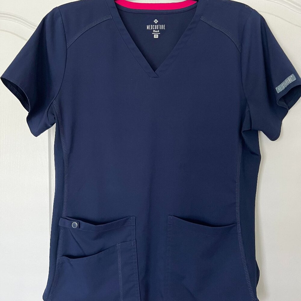 Medcouture Scrub Top - Navy